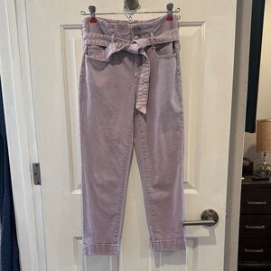 White House Black Market Women's Lavender Jeans size 2S slim crop high waist